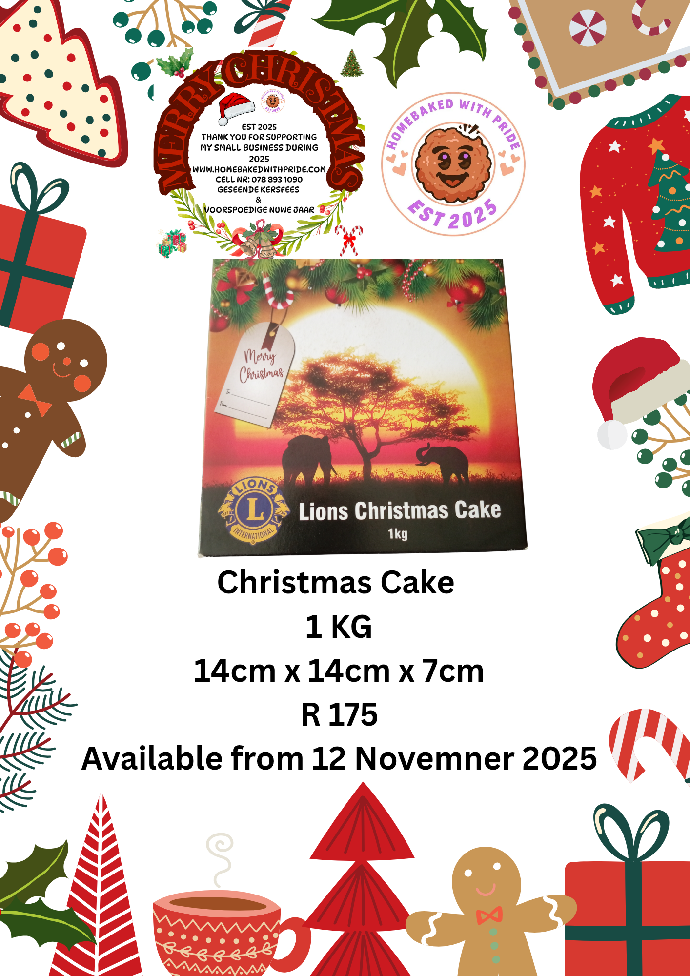 Vrugte Koek vir XMAS